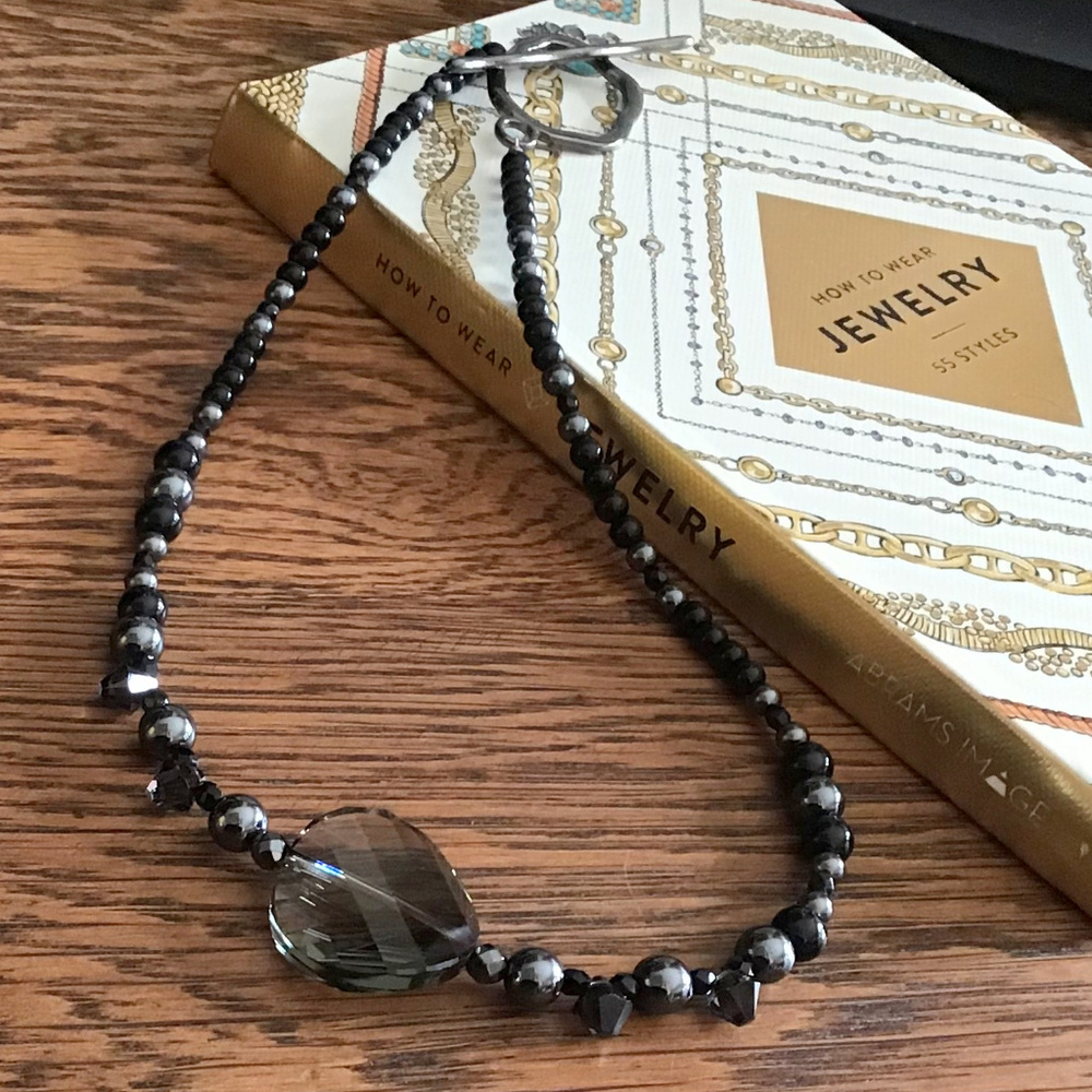 Swarovski & Onyx Necklace - Picture 2 of 5